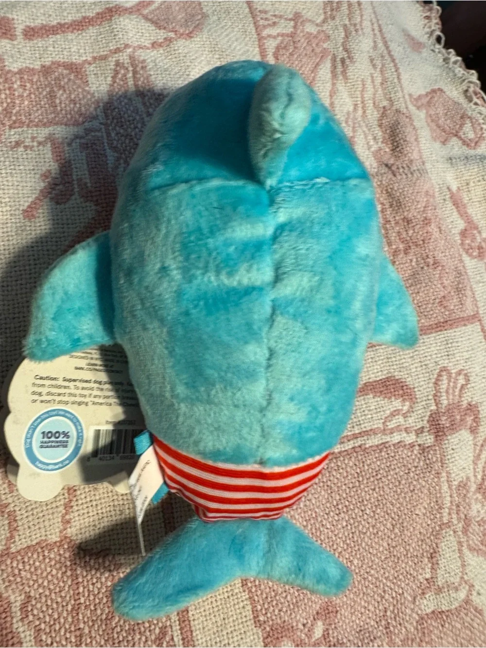 Bark Box Fourth of Jawly Jake M Dog Toy NEW squeaky shark crinkles